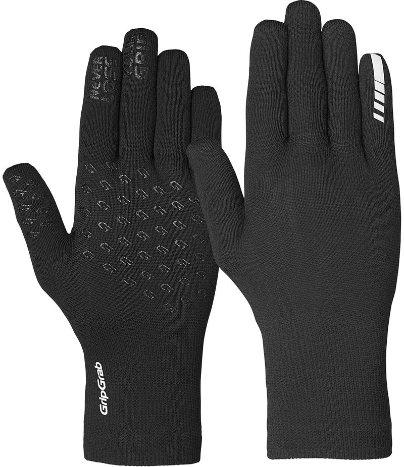 GripGrab Waterproof Knitted Thermal Cycling Gloves Winter Anti Slip Windproof Full Finger Rain Protection Bicycle Glove - Image 1